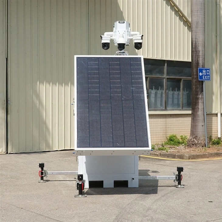3 Solar Panels Mobile Powered CCTV Tower Outdoor Use With Victron Charger suppliers