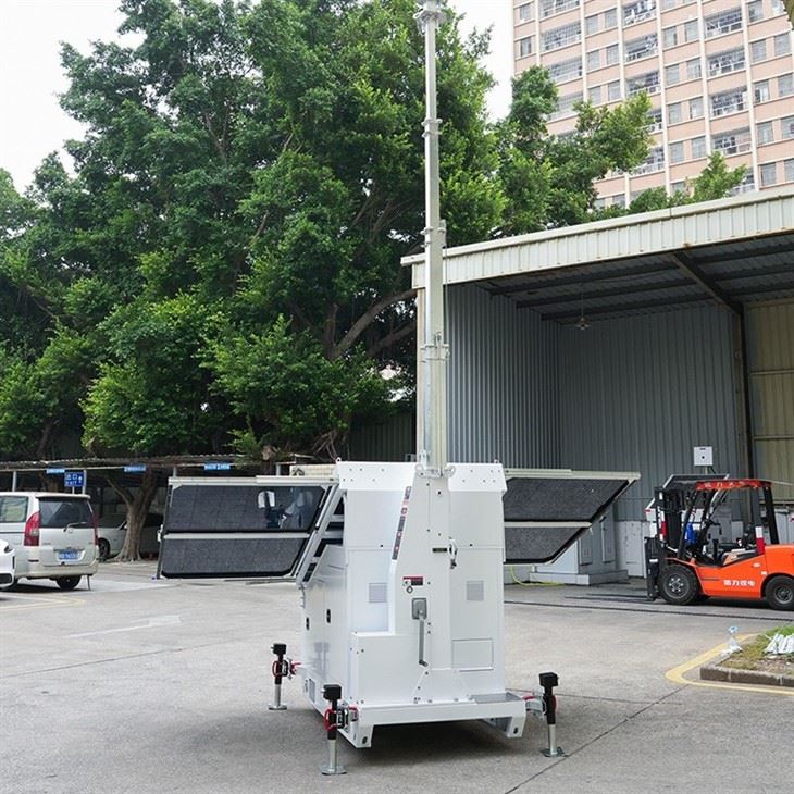 HiSKID-III Solar CCTV Security Tower With 3 Solar Panels factory