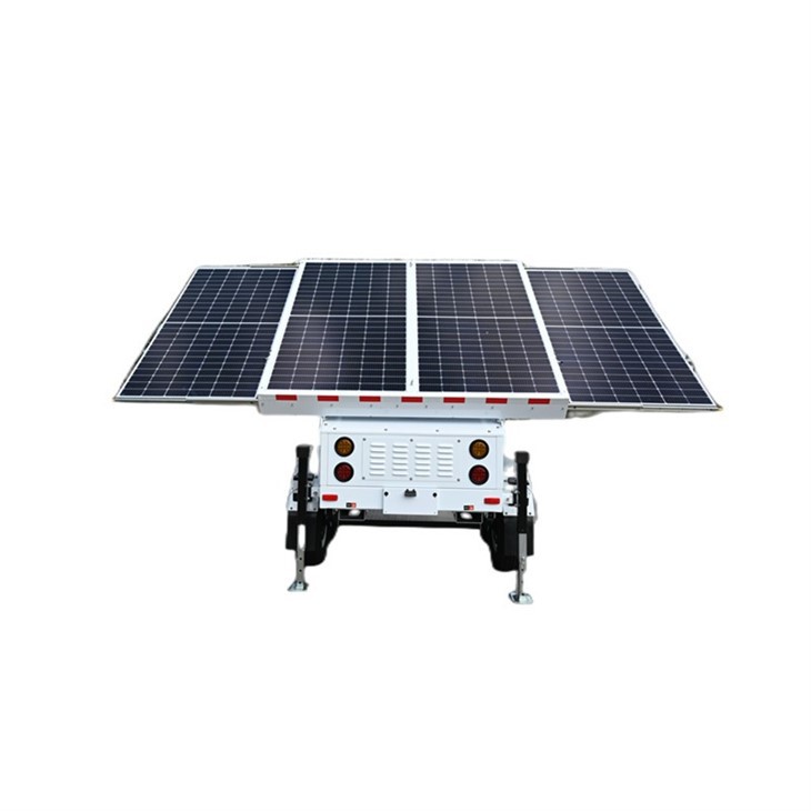 Mobile Solar Generrator With Four Panels