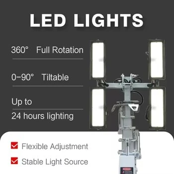 Mobile Solar Light Trailer For Outdoor Use factory