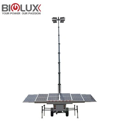 Mobilais saules LED apgaismojuma tornis